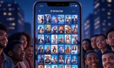 A dynamic image of the Cineby App, showcasing its free, user-friendly streaming design and mobile accessibility