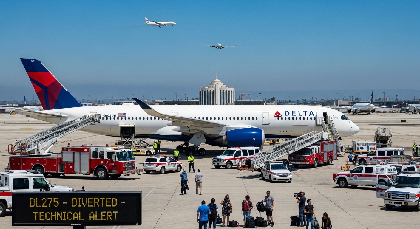 delta flight dl275 diverted lax